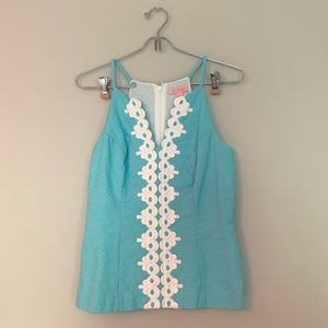 Lilly Pulitzer Blue Annabelle Top
